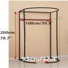 OLOTU Fitting Room Movable Changing Room Temporary Activities Fitting Room Hemp Fabric Privacy Include Shading Curtain Hanging Rod and Hook Up Protective view 2