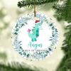 Baby's First Christmas Ornament Dinosaur Personalized Kid's Name Ornament for Girl Boy Christmas Birthday Gifts Baby Shower Ornaments for Christmas Tree Hanging Decoration Xmas Keepsake view 1