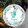 Baby's First Christmas Ornament Dinosaur Personalized Kid's Name Ornament for Girl Boy Christmas Birthday Gifts Baby Shower Ornaments for Christmas Tree Hanging Decoration Xmas Keepsake view 2