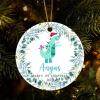Baby's First Christmas Ornament Dinosaur Personalized Kid's Name Ornament for Girl Boy Christmas Birthday Gifts Baby Shower Ornaments for Christmas Tree Hanging Decoration Xmas Keepsake view 4