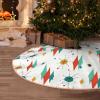 Christmas Tree Skirt 36 inches Mid Century Modern Retro Starburst Xmas Tree Skirts Mat Farmhouse Rustic Xmas Holiday Indoor Party Outdoor Decoration view 1