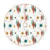 Christmas Tree Skirt 36 inches Mid Century Modern Retro Starburst Xmas Tree Skirts Mat Farmhouse Rustic Xmas Holiday Indoor Party Outdoor Decoration view 2