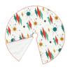 Christmas Tree Skirt 36 inches Mid Century Modern Retro Starburst Xmas Tree Skirts Mat Farmhouse Rustic Xmas Holiday Indoor Party Outdoor Decoration view 4
