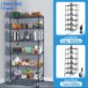 6000Lbs Capacity Metal Shelving Unit 6 Tier Adjustable Shelves for Storage Heavy Duty Commercial Grade Wire Shelf with Wheels & Feet 48" 18" 78" Storage Rack for Warehouse Garage Pantry Basement view 4
