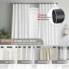 28-50 Inch Heavy Duty Black Curtain Rod Set - 2 Pack Cafe Rods With Brackets for Windows, Doors, Kitchen, Bathroom view 2