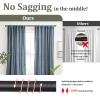 28-50 Inch Heavy Duty Black Curtain Rod Set - 2 Pack Cafe Rods With Brackets for Windows, Doors, Kitchen, Bathroom view 3