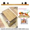 Ansoon Bamboo Wood Cutting Boards for Mini Smart Toaster Oven Compatible for Breville 860 BSS/845BSS/BOV800XL, 1.2inch Heat Resistant Silicone Feet Creates Storage Space - with Oven Rack Puller Stick view 2