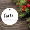 Christmas Ceramic Ornament Definition Noun Holiday Present Farts Holiday Ornament for Home Christmas Tree Decor view 2