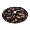 Christmas Tree Skirt 36 inches Folk Mexican Otomi Style Pattern Xmas Tree Skirts Mat Farmhouse Rustic Xmas Holiday Indoor Party Outdoor Decoration view 3
