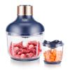 Bear Food Processor, Electric Food Chopper with 2 Glass Bowls (8 Cup+2.5 Cup), 400W Power Grinder with 2 Sets Stainless Steel Blades, 2 Speed for Meat, Vegetables, and Baby Food view 1