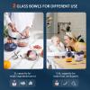 Bear Food Processor, Electric Food Chopper with 2 Glass Bowls (8 Cup+2.5 Cup), 400W Power Grinder with 2 Sets Stainless Steel Blades, 2 Speed for Meat, Vegetables, and Baby Food view 2