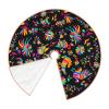 Christmas Tree Skirt 48 inches Ethnic Mexican Otomi Style Pattern Xmas Tree Skirts Mat Farmhouse Rustic Xmas Holiday Indoor Party Outdoor Decoration view 4