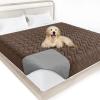 Moonsea Waterproof Blanket Dog Bed Cover with Non-Skid Bottom, Couch Cover for Dogs, Mattress Protector Furniture Protector, Bed Couch Sofa(52" X 82"), Chocolate view 1
