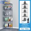 5-Shelf Metal Shelving Unit Height Adjustable Commercial Wire Shelving Rack with Leveling Feet 150Lb Capacity Per Shelf 24"x14"x60" Utility Storage Shelves for Kitchen Home Restaurant Pantry Office view 3
