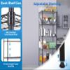 5-Shelf Metal Shelving Unit Height Adjustable Commercial Wire Shelving Rack with Leveling Feet 150Lb Capacity Per Shelf 24"x14"x60" Utility Storage Shelves for Kitchen Home Restaurant Pantry Office view 4