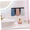 Zerodeko 1set Wall-Mounted Toothbrush Holder Gargle Cup Multi-Storage Bathroom Organizer for Toothpaste and Brush Easy to Install White and view 2