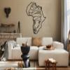 African Woman Metal Wall Map Art, African American Bedroom Wall Decor, African Style Woman Figure Art, African Queen Decor for Home Decor, Room Decor, Living room, Kitchen, Bedroom, Boho Wall Decor (23.6 x 21.65 / 60 x 55 cm) view 2