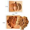 2PCS Thanksgiving Cookie Cutter 3D Embossing Mold,Funny Harvest Pumpkin and flower basket Carved Wooden Cookie Biscuit Mold Stamps for Gingerbread Mold,Baking Moulds view 4