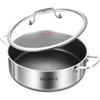 DELARLO Frying Pan,12 inch Skillet with lid,Tri-Ply Stainless Steel Saute Pan 6QT,Dishwasher-Friendly,Stay-Cool Handles,Oven-Safe Up to 660 view 1