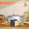 DELARLO Frying Pan,12 inch Skillet with lid,Tri-Ply Stainless Steel Saute Pan 6QT,Dishwasher-Friendly,Stay-Cool Handles,Oven-Safe Up to 660 view 2