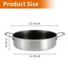 DELARLO Frying Pan,12 inch Skillet with lid,Tri-Ply Stainless Steel Saute Pan 6QT,Dishwasher-Friendly,Stay-Cool Handles,Oven-Safe Up to 660 view 3