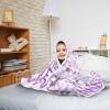 MyPupSocks Personalized Children Throw Blanket with Name for Boys/Girls Birthday, Custom Name Blanket for Kids Adults Bed Sofa Travel (White/Purple, 60"x80") view 3
