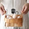 Zerodeko Rustic Wood Woven Basket Storage Basket for Fruit Vegetables Snacks Home Hotel Shop Decor view 3