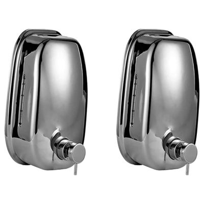 HRTC Lotion Dispensers Wall Mounted Soap Dispenser Large Capacity Stainless Steel Soap Pump Leak Proof Pump, Push Type Lotion Dispenser 54oz/1600ml Kitchen, Bathroom