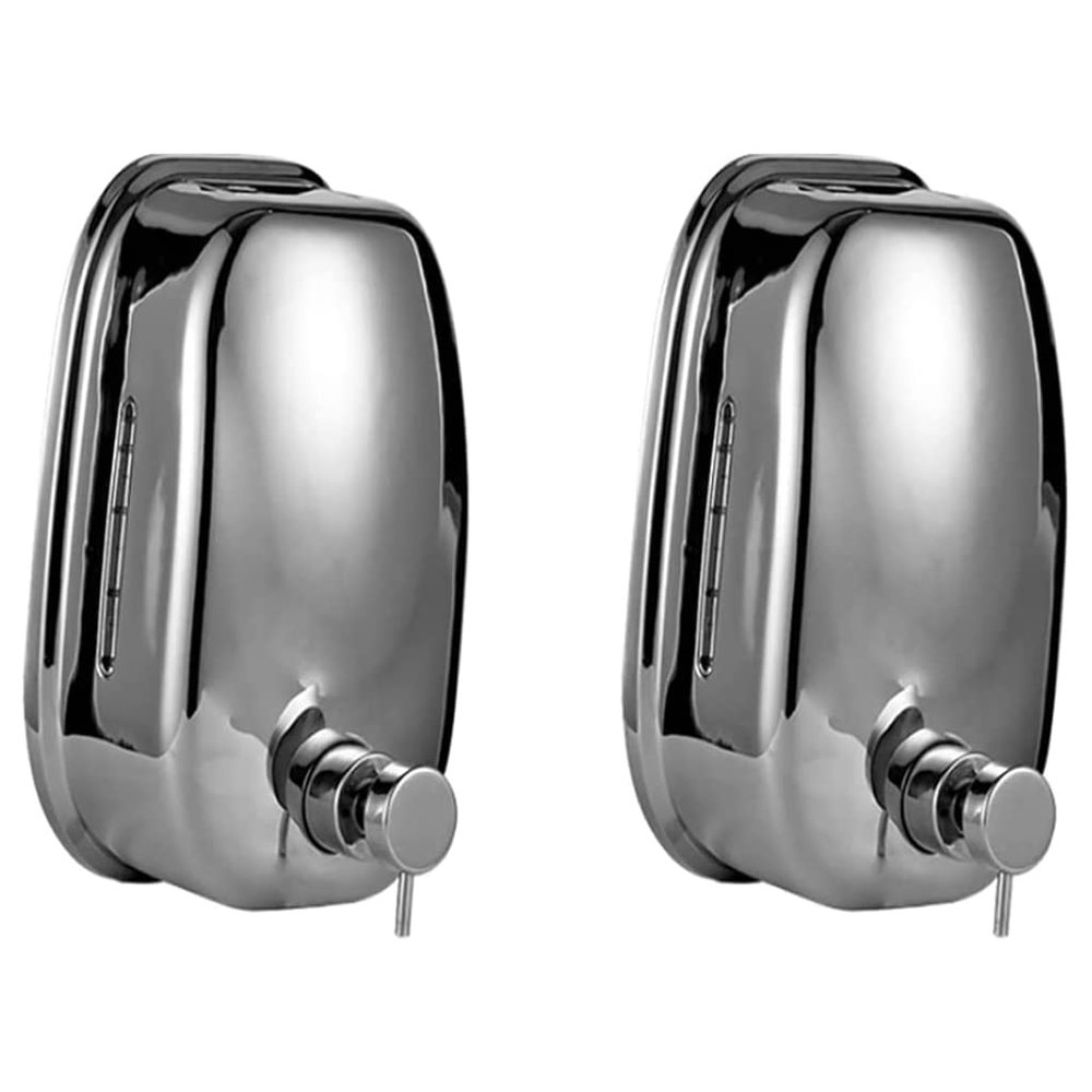 HRTC Lotion Dispensers Wall Mounted Soap Dispenser Large Capacity Stainless Steel Soap Pump Leak Proof Pump, Push Type Lotion Dispenser 54oz/1600ml Kitchen, Bathroom