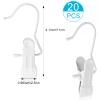 Hotop 48 Pieces Boot Hanger Clips for Closet, Laundry Hanging Hooks Heavy Duty Clips Boot Holder Portable Single Hooks Space Saving for Pants Jeans Clothes Hats Tall Towels (White) view 2