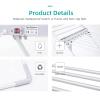 50Hz/230W Electric Heated Clothes Airer Dryer Electric Heated Clothes Dryer Folding Energy-Efficient Indoor Airer Wet Laundry Drying Horse Rack, 45-55 Constant, Silver view 3