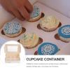Zerodeko 10pcs Window Paper Muffin Boxes Food Grade Compartment Cupcake Carrier for Bakery Parties and Events Decorative Macaron Treat Containers Inserts view 2