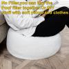 Asuprui Pouf Ottoman Unstuffed Ottoman Foot Rest No Filler Floor Pouf Soft Foot Stool 20x20x12 Inches Fuzzy Chair Floor Chair with Storage for Living Room Bedroom White view 3