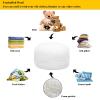 Asuprui Pouf Ottoman Unstuffed Ottoman Foot Rest No Filler Floor Pouf Soft Foot Stool 20x20x12 Inches Fuzzy Chair Floor Chair with Storage for Living Room Bedroom White view 4