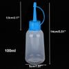 100ml Squeeze Bottle Plastic Clear Tip Applicator Bottle Plastic With Tip Cap For Crafts Art Glue Multi Purpose Refillable Empty(red) view 3