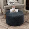 Asuprui Pouf Ottoman Unstuffed Ottoman Foot Rest No Filler Soft Foot Stool 20x20x12 Inches Fuzzy Chair Floor Pouf Chair with Storage for Living Room Bedroom Dark Gray view 1