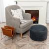 Asuprui Pouf Ottoman Unstuffed Ottoman Foot Rest No Filler Soft Foot Stool 20x20x12 Inches Fuzzy Chair Floor Pouf Chair with Storage for Living Room Bedroom Dark Gray view 2