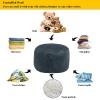 Asuprui Pouf Ottoman Unstuffed Ottoman Foot Rest No Filler Soft Foot Stool 20x20x12 Inches Fuzzy Chair Floor Pouf Chair with Storage for Living Room Bedroom Dark Gray view 3