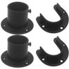 Cabilock 4pcs Shower Curtain Rod Holders Closet Pole Flanges for Easy Installation Wardrobe Bathroom and Laundry Rooms view 1