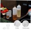 Kichvoe Oil and Vinegar Cruets 3PCS Salad Dressing Cruet Oil Vinegar Dispenser Bottle for Syrup Olive Salad Water 150ML view 3