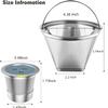 Stainless Steel Reusable Coffee Filter Compatible with Coffee Maker, Reusable Coffee Pods with 4 Cone Coffee Filters, Reusable Coffee Filters for Ninja CFP201 CFP300 CFP301 CFP307 view 2