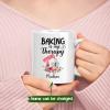 Baking Material Mugs - Custom Baking Is My Therapy Coffee Mugs - Customized Name Baker Tea Cup - Personalized Baker Coffee Cup - Baking Ceramic Cups Gifts For Family - White Cups 11oz or 15oz view 2