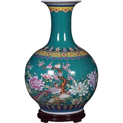 OLOTU Chinese Vintage Vase Large Ceramic Vase Floor-to- Ceiling for Home Decoration or Gifts Height 21. 6 Inches Tv Cabinet Decoration
