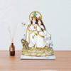GLOOKS Marble Dust Radha Krishna Idol | Radhey Shyam, White & Gold, 18 Inches view 2