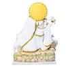 GLOOKS Marble Dust Radha Krishna Idol | Radhey Shyam, White & Gold, 18 Inches view 4