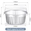 150 Pcs Aluminum Foil Baking Cup Disposable Ramekins with Lids 5oz Mini Cupcake Liners Flan Mold Mini Cake Pans with Lids Disposable Cake Tins for Pudding Desert Creme Brulee (Silver) view 2