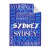 InterestPrint Custom Name Bed Blanket for Baby Girls Boys Personalized Dark Blue Monogram Throw Blanket Customized Baby Gifts Throw Blanket for Men Women 60x80 Inch view 1