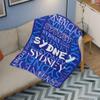 InterestPrint Custom Name Bed Blanket for Baby Girls Boys Personalized Dark Blue Monogram Throw Blanket Customized Baby Gifts Throw Blanket for Men Women 60x80 Inch view 3