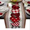Heart Table Runner, Christmas Party Tablerunners 13x70inch, Table Decorations Tabletop Scarf for Winter Xmas Holiday Family Gathering Dining Kitchen, Love Valentine's Day Sweetheart Green Leaves view 1