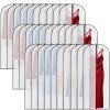 Amylove 40 Pcs 24 x 60 Inch Garment Bags for Hanging Clothes, Dress, Gown, Coat & Suit Storage Bags with Zipper - Dustproof Cover for Closet Clothes Storage Travel (White Black) view 1